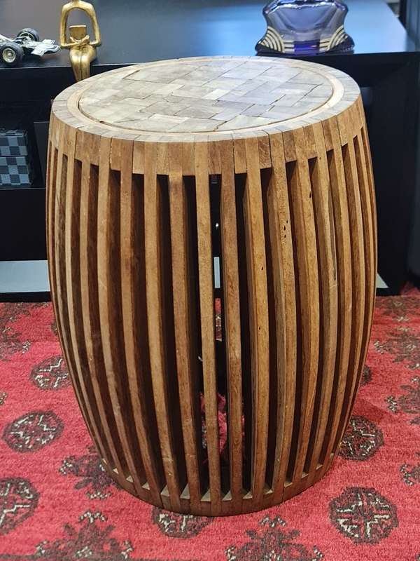 Slatted Wooden Coffee Table/Stool