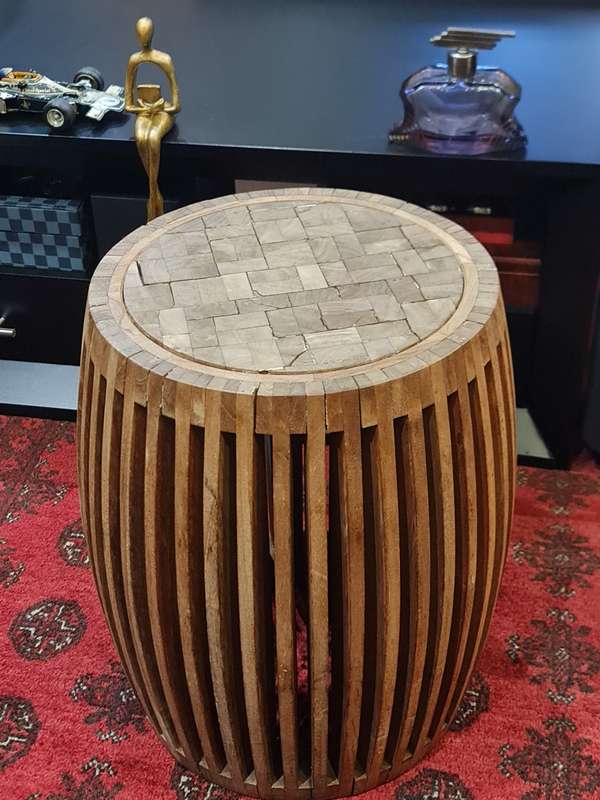 Slatted Wooden Coffee Table/Stool