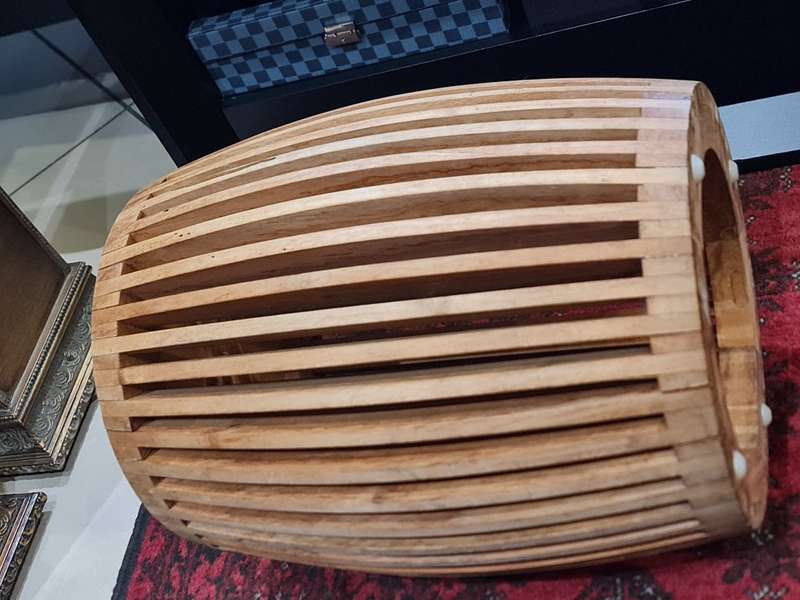 Slatted Wooden Coffee Table/Stool