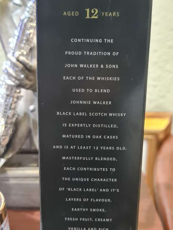 Vintage Johnnie Walker Black Label 12 Year Old
