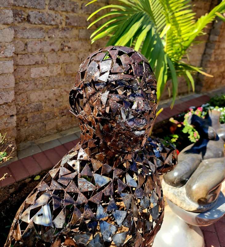 Metal Male Torso Sculpture