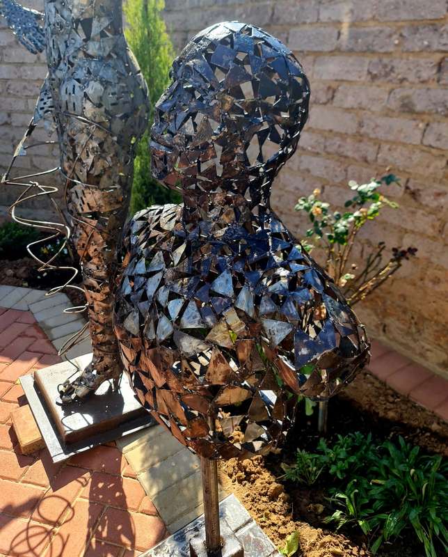 Metal Male Torso Sculpture
