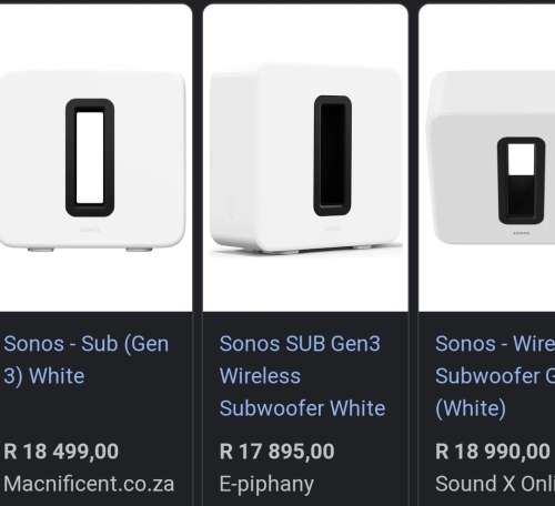 Sonos Gen 3 Wireless Premium Subwoofer