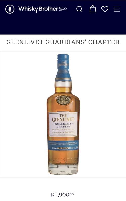 Glenlivet Gaurdian Chapter Single Malt Scotch Whisky