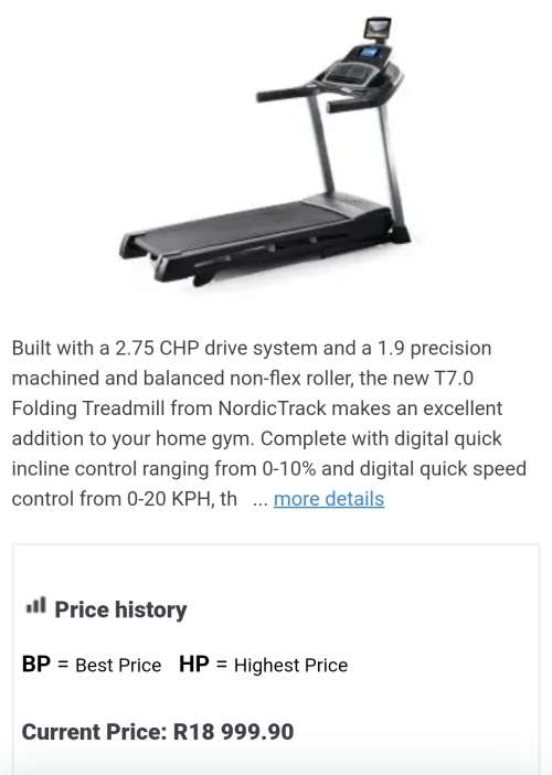 Nordic Track T7.0 Treadmill
