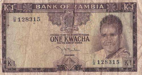 One KWACHA - BANK OF ZAMBIA