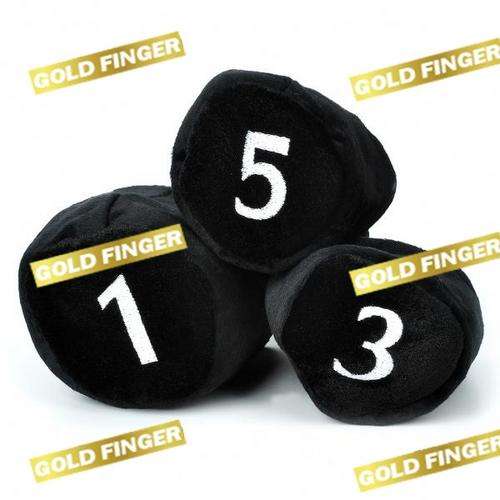 Protective Golf Club Head Covers Set - Black (3-Pieces Pack)