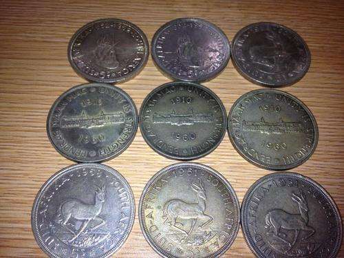 LOT OF 9 UNION CROWNS - SILVER SILVER