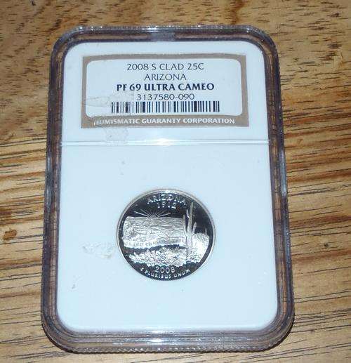 2008 ARIZONA 25C NGC PROOF 69