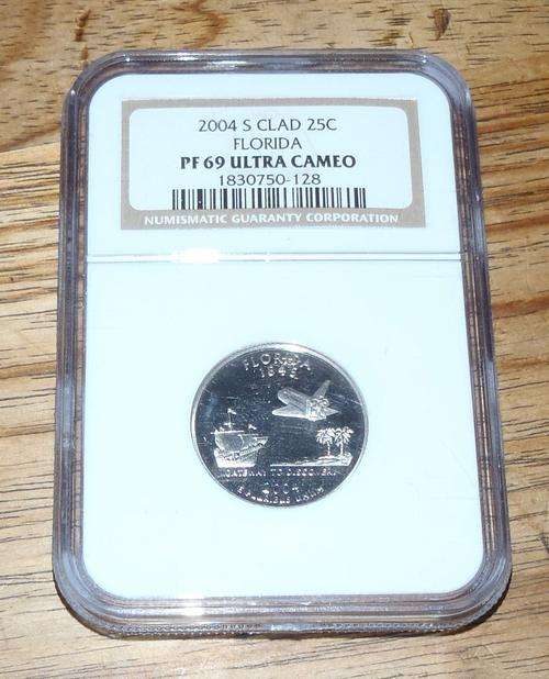 USA 2004 FLORIDA 25c NGC GRADED PF69