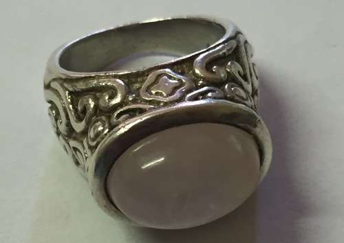 ***BARGAIN*** 925 SILVER BEAUTIFUL VINTAGE PINK GEMSTONE LADIES RING SIZE 5.5 (FREE SHIPPING)