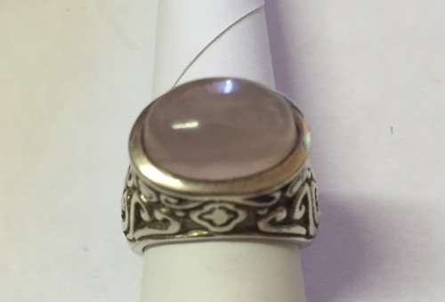 ***BARGAIN*** 925 SILVER BEAUTIFUL VINTAGE PINK GEMSTONE LADIES RING SIZE 5.5 (FREE SHIPPING)