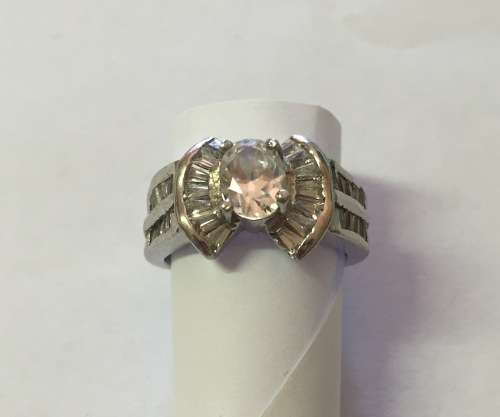 ***BARGAIN*** 925 STERLING SILVER LADIES RING 15 STONES SIZE 9 (FREE SHIPPING)