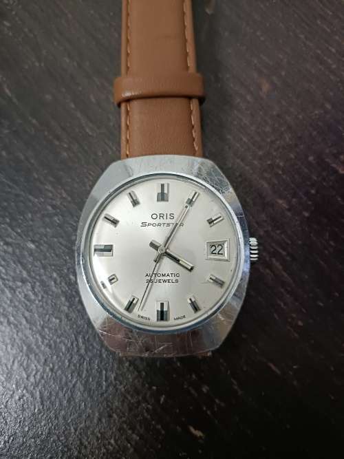 ORIS SPORTSTAR, 35mm, AUTOMATIC, VINTAGE, SILVER DIAL
