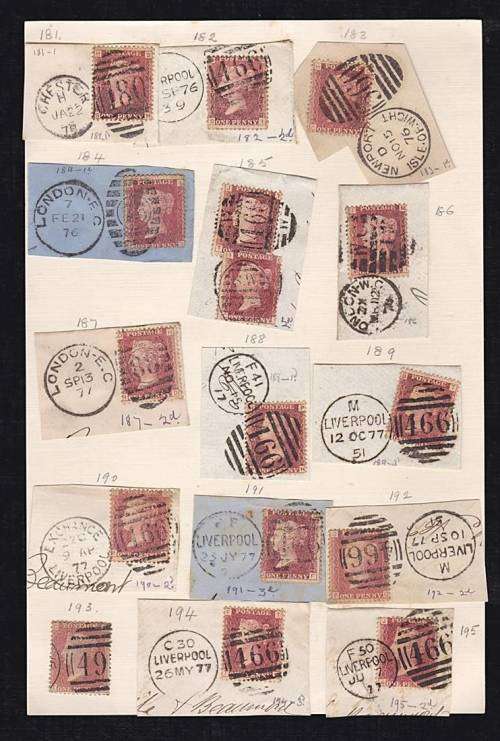 Rare GBR Penny Red Plating Collection (SG 43/44) Plates 71 to 221.  Very nearly complete collection!