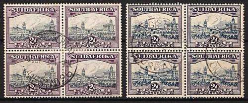 Union 1930-45 Pretoria Roto Printing Blocks of 4 Superb Used.  CV = R 4,500++++ Make an Offer NOW !!