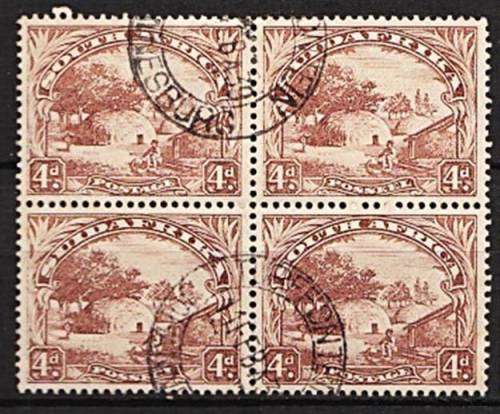 Union 1930-45 Pretoria Roto Printing Blocks of 4 Superb Used.  CV = R 4,500++++ Make an Offer NOW !!