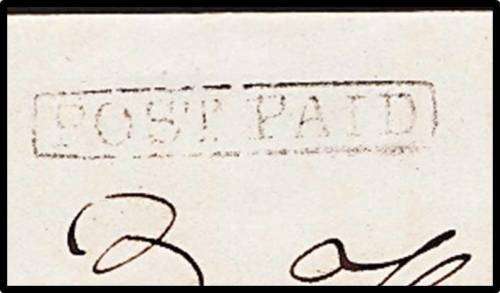 Early 1800's CoGH Wrapper with Hand Stamped "POST PAID"  addressed to Swellendam