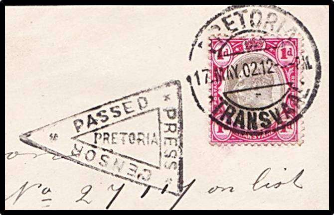 BOER WAR !  Very Scarce 1902 Prisoner of War Cover Front to St Helena - Deadwoodcamp