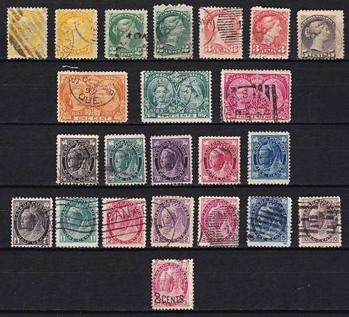 EXCELLENT VFU Canada Early Queen Victoria Issues.  CV = $100+ (Some Rare Perfs)