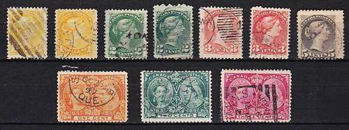 EXCELLENT VFU Canada Early Queen Victoria Issues.  CV = $100+ (Some Rare Perfs)