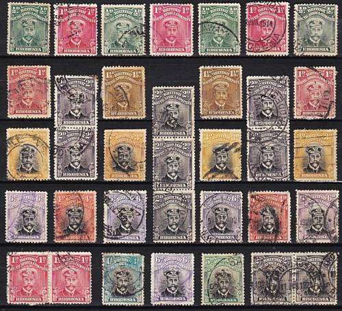 1913-22 BSAC Admirals VFU with some great Perforations, Pairs & Postmarks (PPP)
