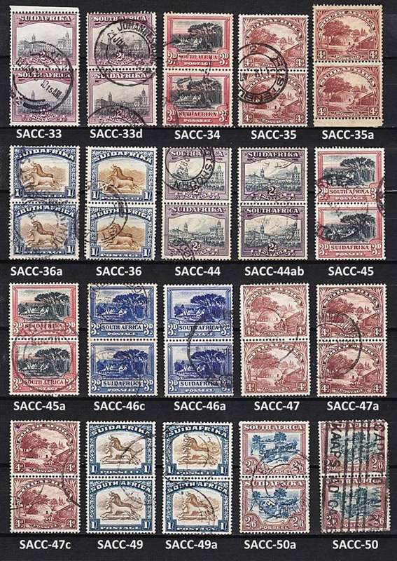Fantastic Selection of Union Pictorials Vertical Pairs Varieties incl high value SACC 50. SEE SCANS