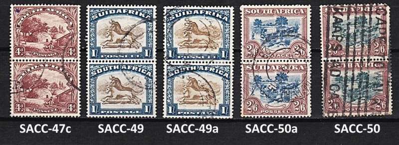 Fantastic Selection of Union Pictorials Vertical Pairs Varieties incl high value SACC 50. SEE SCANS