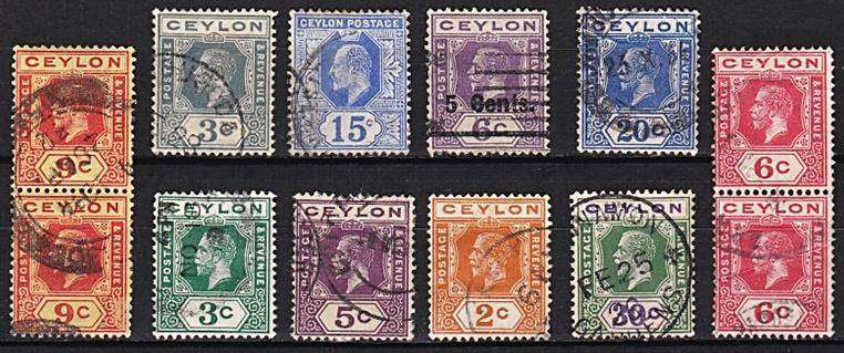 Ceylon VFU - KEVII, KGV, KGVI & Scarce UPU Selection