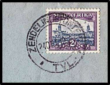 Rare Postmark "ZENDELINGSFONTEIN_TVL"