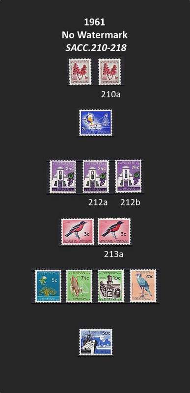 RSA First Definitive Issue - All Sets - UMM(**) - Difficult Collection/Scarce Var - CV = R9,000+++