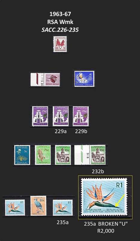 RSA First Definitive Issue - All Sets - UMM(**) - Difficult Collection/Scarce Var - CV = R9,000+++