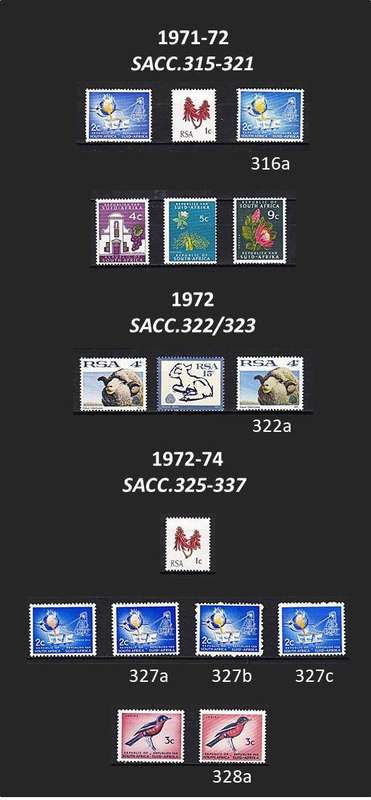 RSA First Definitive Issue - All Sets - UMM(**) - Difficult Collection/Scarce Var - CV = R9,000+++