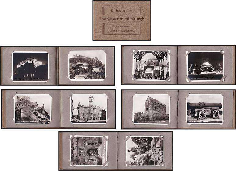 Antique Thematic Material - 12 Snapshots of The Castle of Edinburg (Price - One Shilling)