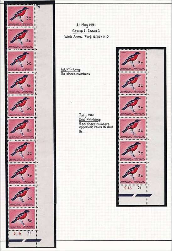 1961-74 RSA 1st Def 3c "SHRIKE" Extensive  (**) Study in Controls & Var. Difficult Issues