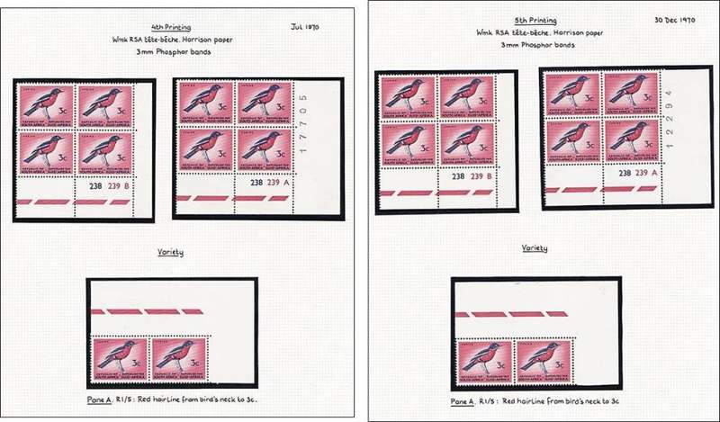 1961-74 RSA 1st Def 3c "SHRIKE" Extensive  (**) Study in Controls & Var. Difficult Issues