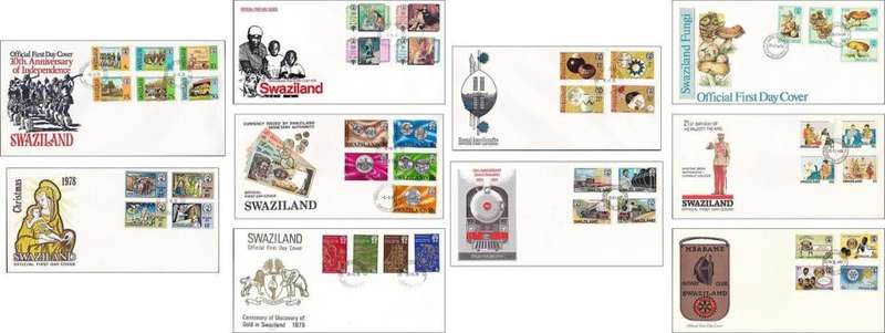 1978-1989 Swaziland FDCs x 10 *** Good CV !!!  ***