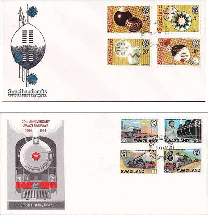 1978-1989 Swaziland FDCs x 10 *** Good CV !!!  ***