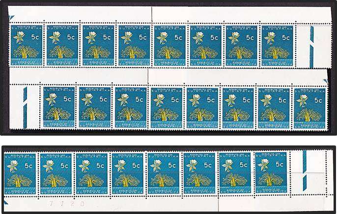 1964-72 RSA 1st Def 5c "Baobab" Extensive (**) Study in Controls & Var. CV = R8,000+