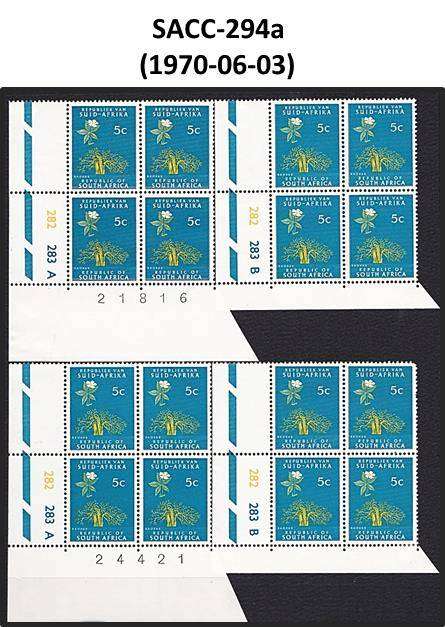 1964-72 RSA 1st Def 5c "Baobab" Extensive (**) Study in Controls & Var. CV = R8,000+