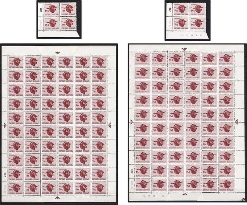 1969-71 RSA 1st Def 1½c "Afrikanerbul" Extensive (**) Study in Controls & Var. CV = R4,000+