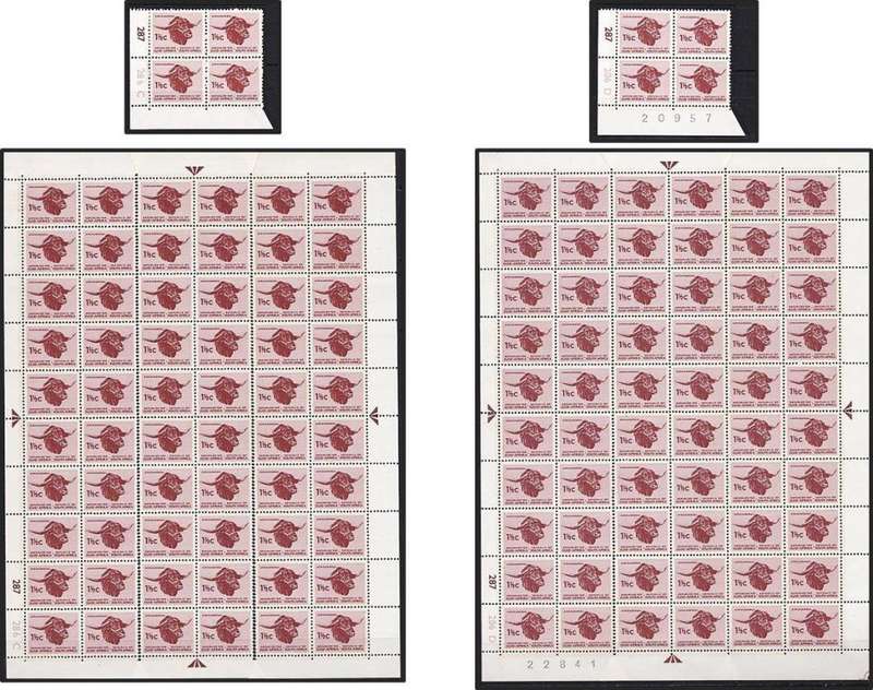 1969-71 RSA 1st Def 1½c "Afrikanerbul" Extensive (**) Study in Controls & Var. CV = R4,000+