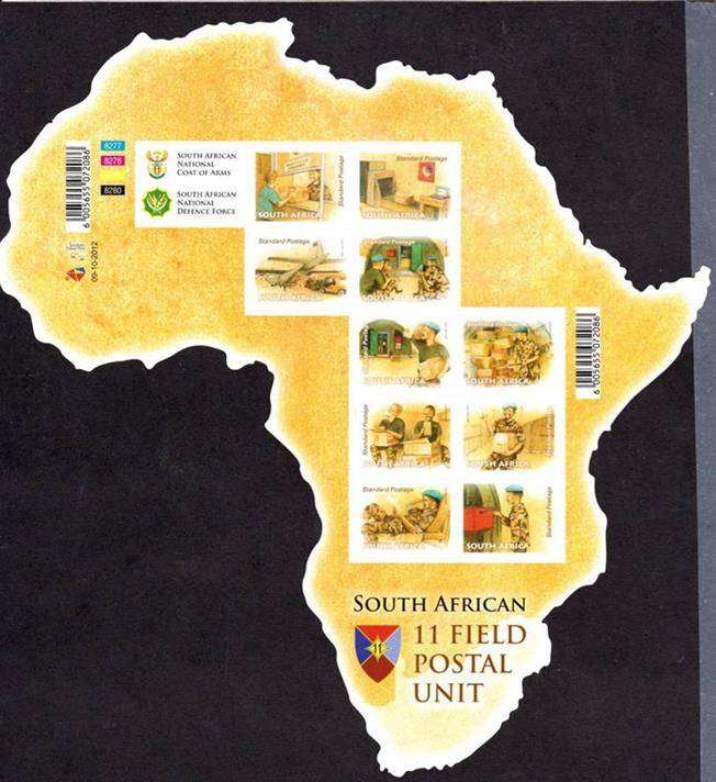 Very Unusual 2012 South Africa UMM (**) MS - 11 Field Postal Unit - Sought After Thematic