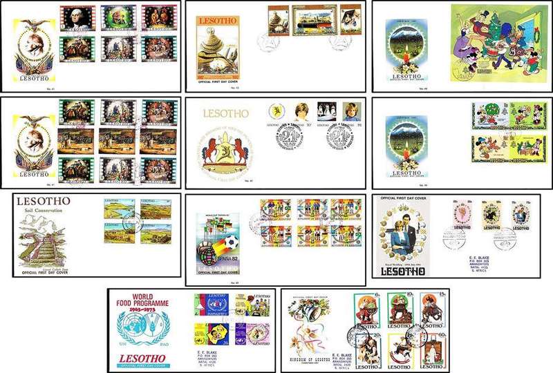 11 x Lesotho First Day Covers (1971-1982) - Great CV!!!