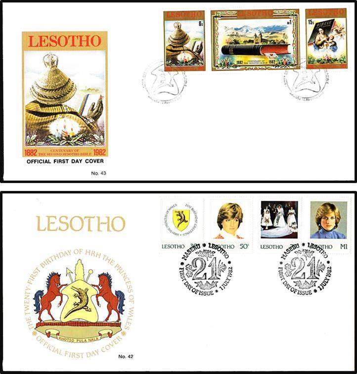 11 x Lesotho First Day Covers (1971-1982) - Great CV!!!