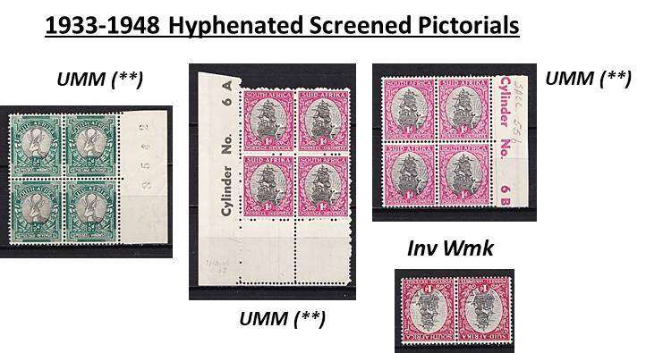1933-1948 Hyphenated Screened Pictorials with Varieties (UMM/MM) Incl JIPEX Sheets - GREAT VALUE