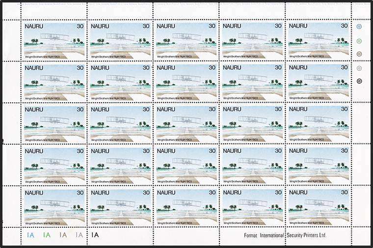 6 x 1979/80 Nauru Full Sheets - Great Thematics (Air) CV = R750+