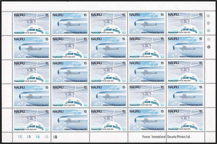 6 x 1979/80 Nauru Full Sheets - Great Thematics (Air) CV = R750+