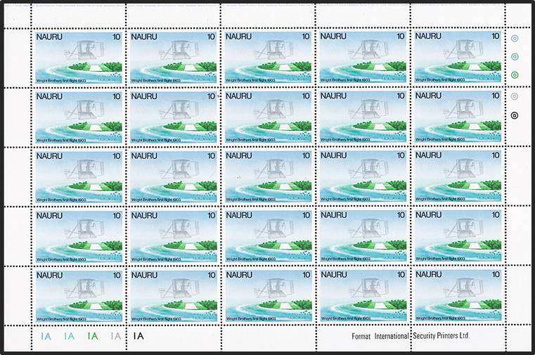 6 x 1979/80 Nauru Full Sheets - Great Thematics (Air) CV = R750+