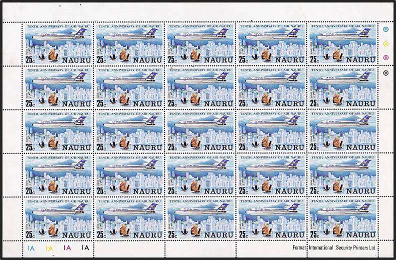 6 x 1979/80 Nauru Full Sheets - Great Thematics (Air) CV = R750+